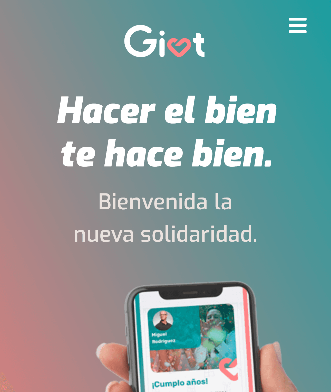 Captura de pantalla de Givt